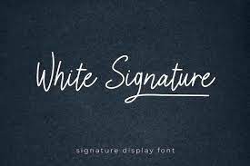 Ejemplo de fuente White Signature